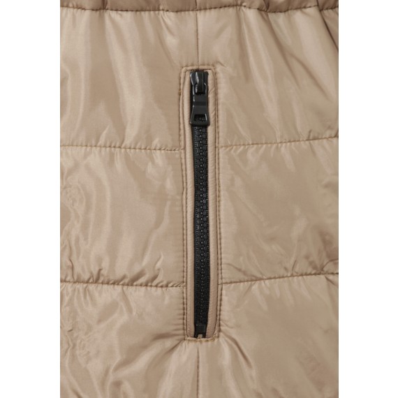 Steppjacke mit abnehmbarem Kunstpelz /