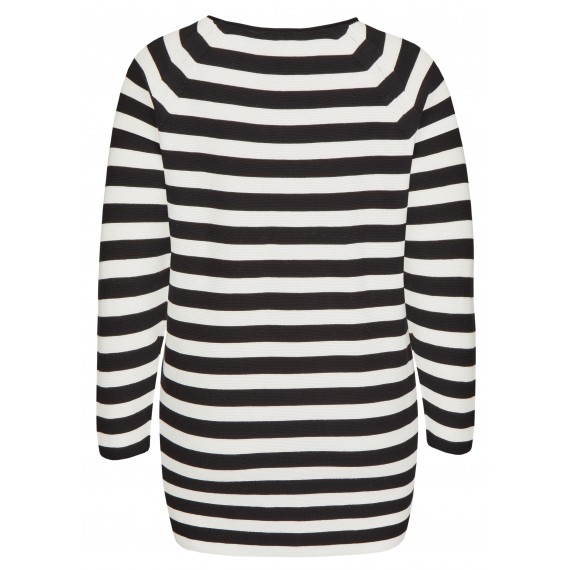 Moderner Pullover mit Streifen /