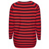 Moderner Pullover mit Streifen /
