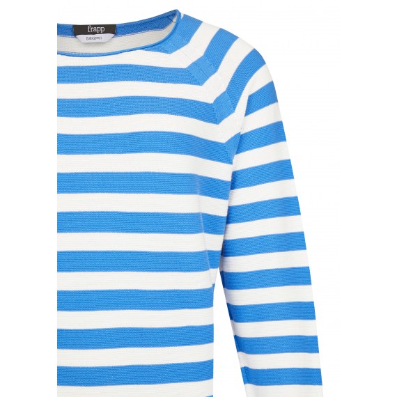 Moderner Pullover mit Streifen /