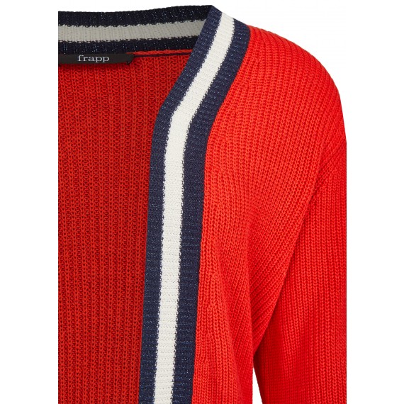 Coole Strickjacke mit Ringelbündchen /