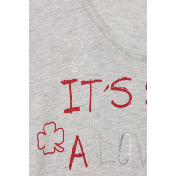 Lässiges Statement-Shirt mit Glitzerdruck /