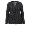 Bedruckte Bluse mit Stehkragen /