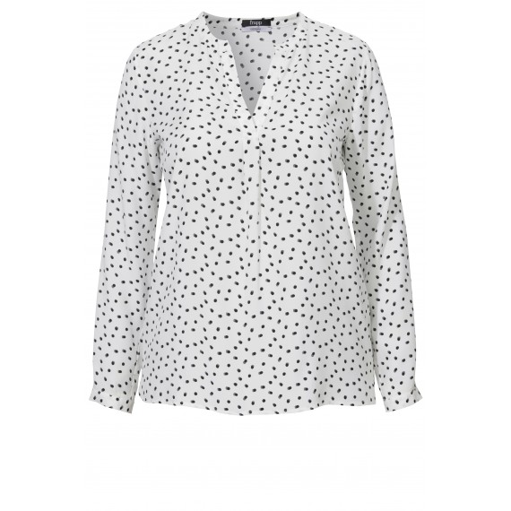Bedruckte Bluse mit Stehkragen /