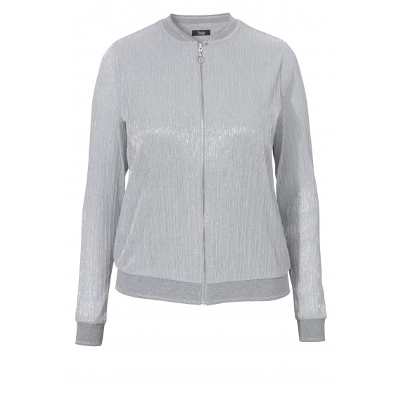 Schimmernde Blouson-Jacke mit Materialstruktur /