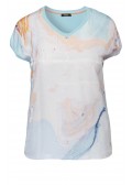 Leichtes Shirt mit seidiger Front /