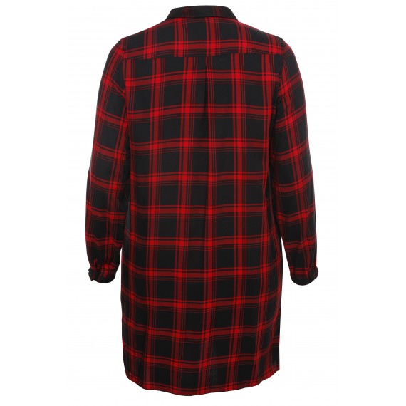 Luftiges Blusen-Kleid mit Karo-Muster /