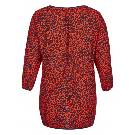 Leichte Bluse mit Leoparden-Print /