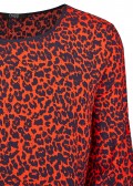 Leichte Bluse mit Leoparden-Print /