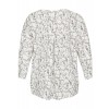 Luftige Bluse mit abstrahierten Gesichtern /