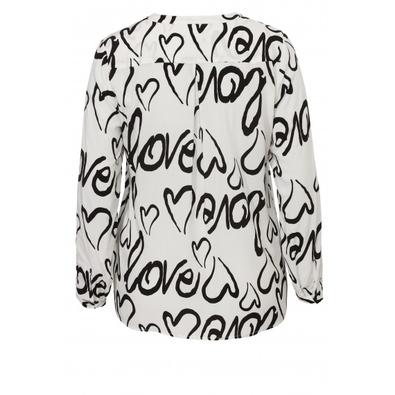 Luftige Bluse mit Herzen /