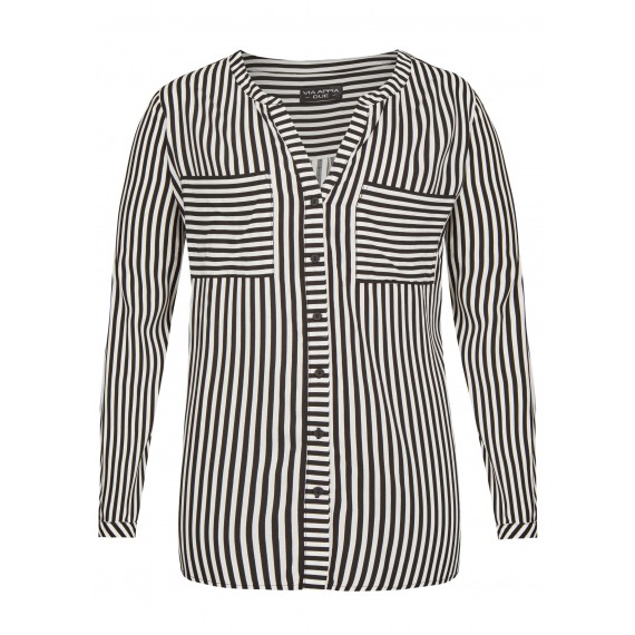 Luftige Bluse mit Streifen /