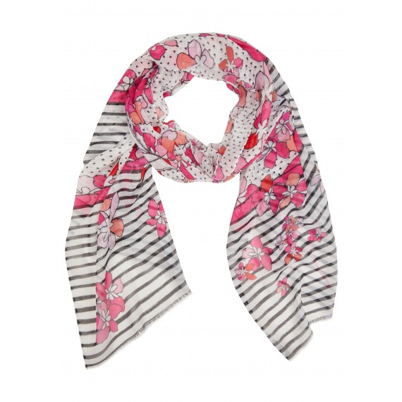 Femininer Schal mit Muster-Mix /