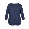 Femininer Pullover mit weiten Saumschlitzen /