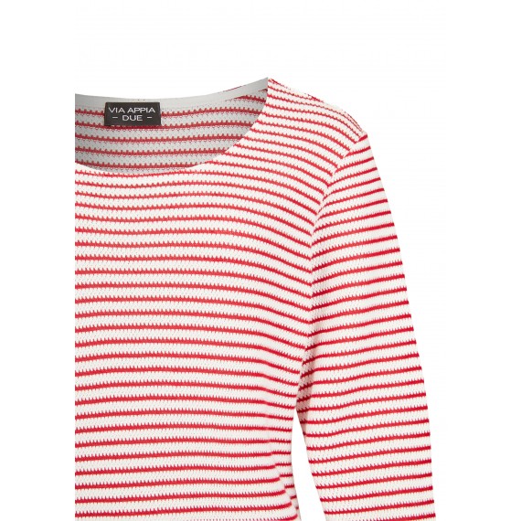 Femininer Pullover mit Ringel-Muster /