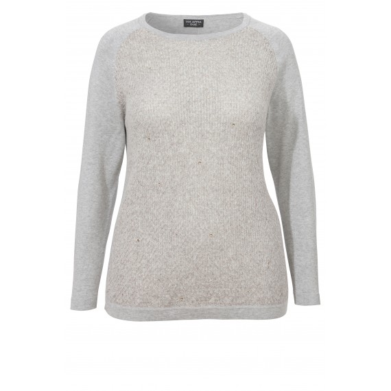 Schimmernder Pullover mit Verzierungen /