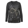 Vintage-Shirt mit Strass und Spitze /