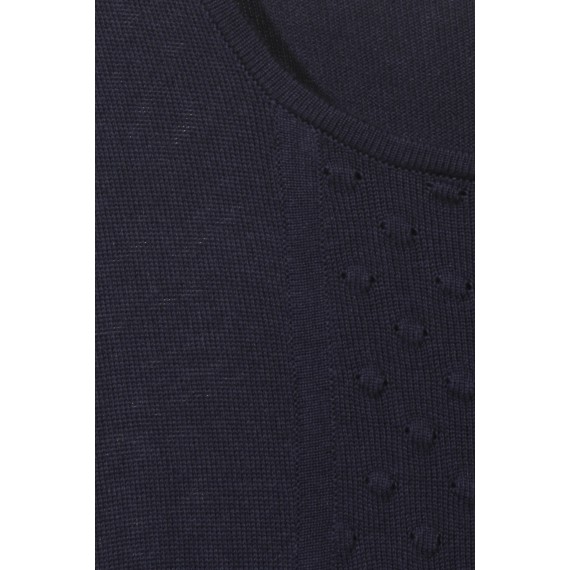 Edler Pullover mit Struktur-Einsatz /
