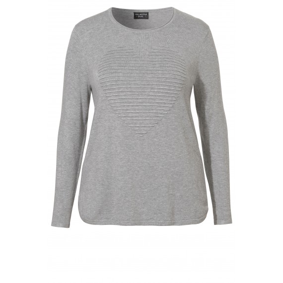 Süßer Pullover mit Struktur-Herz /
