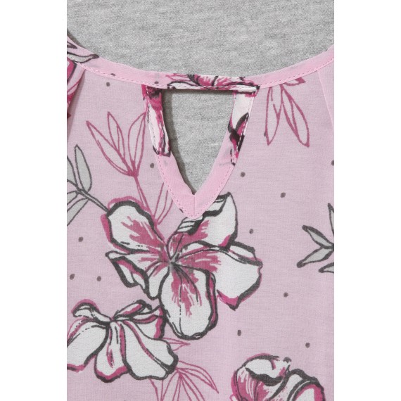 Romantische Bluse mit floralem Print /