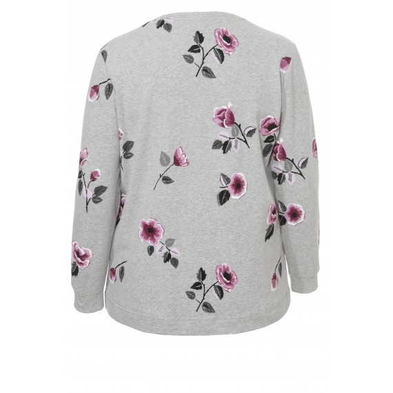 Feminines Sweatshirt mit floralem Print /
