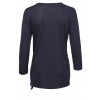 Schimmerndes Muster-Shirt im Materialmix /