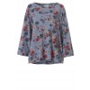 Romantischer Pullover mit floralem Print /