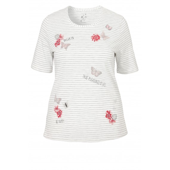 Süßes Ringel-Shirt mit Verzierungen /