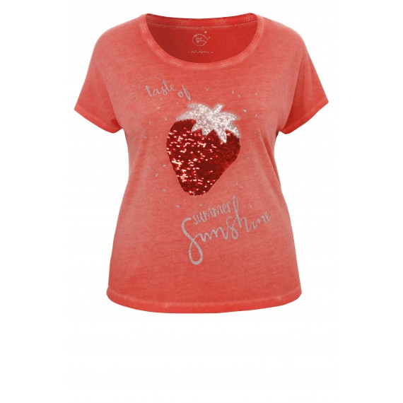 Sommerliches Shirt mit Wende-Pailletten /