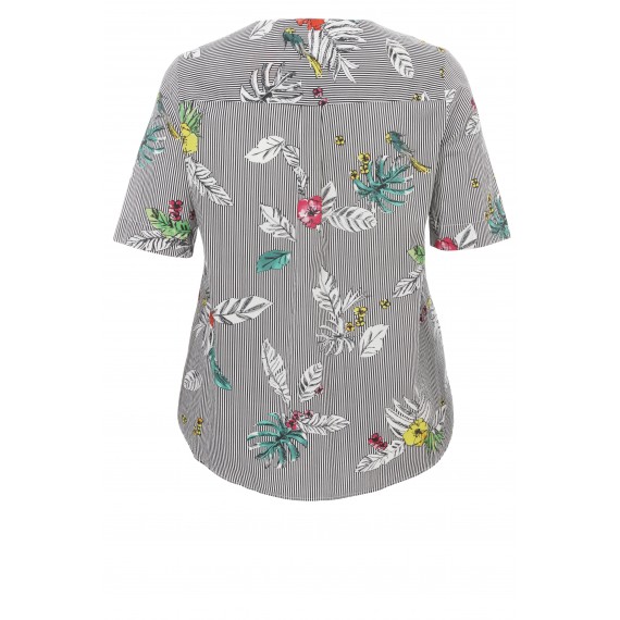 Leichtes Blusen-Shirt mit Mustermix /