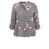 Luftige Bluse mit Mustermix /