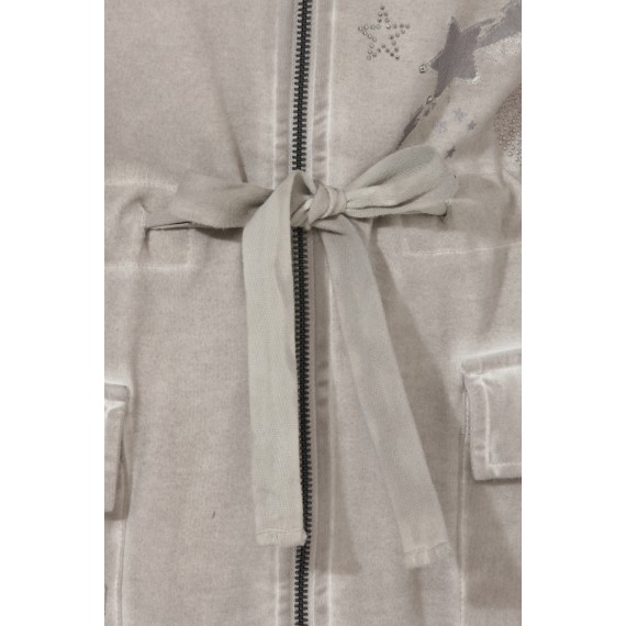 Verzierte Jacke mit Kapuze /