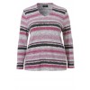 Flauschiger Pullover mit Ringel-Muster /