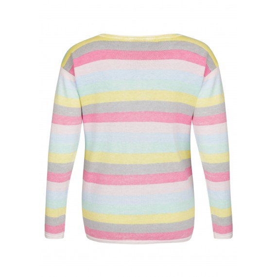 Fröhlicher Pullover mit Ringel-Muster /