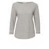 Süßes Ringel-Shirt mit U-Boot-Ausschnitt /