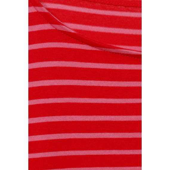 Süßes Ringel-Shirt mit U-Boot-Ausschnitt /