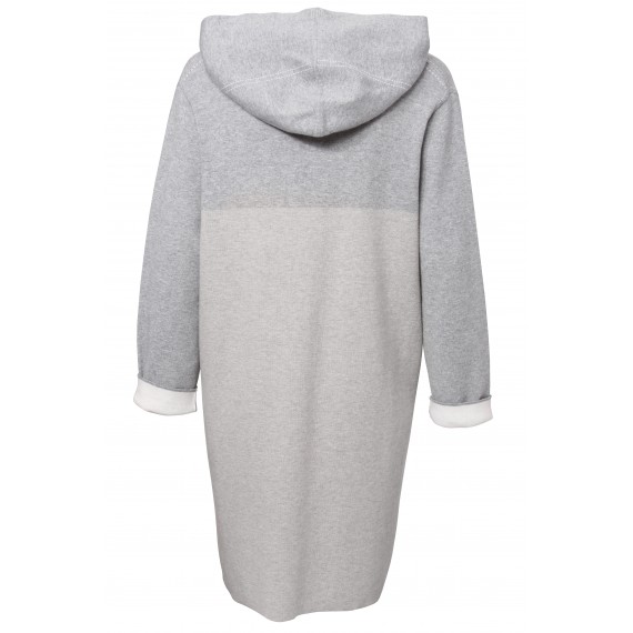 Lässiger Long-Cardigan mit Kapuze /