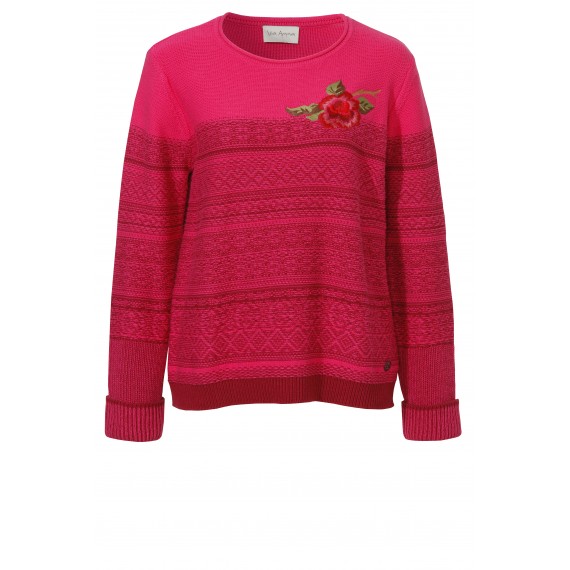 Femininer Pullover mit grafischem Muster /
