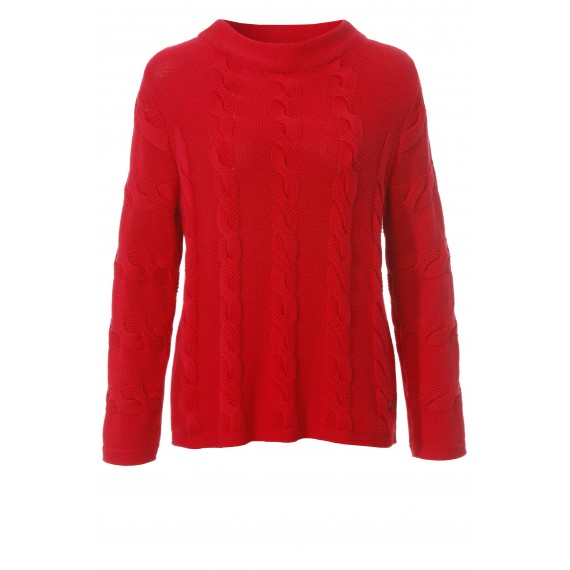 Femininer Pullover mit Strickmuster /