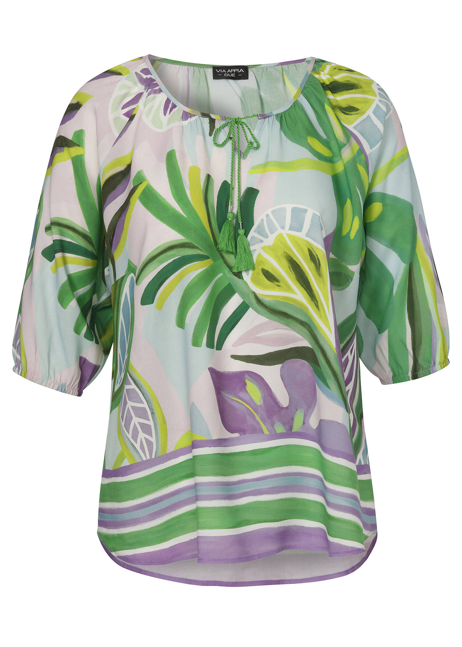 Sommerliche Schlupf-Bluse mit floralem Print /