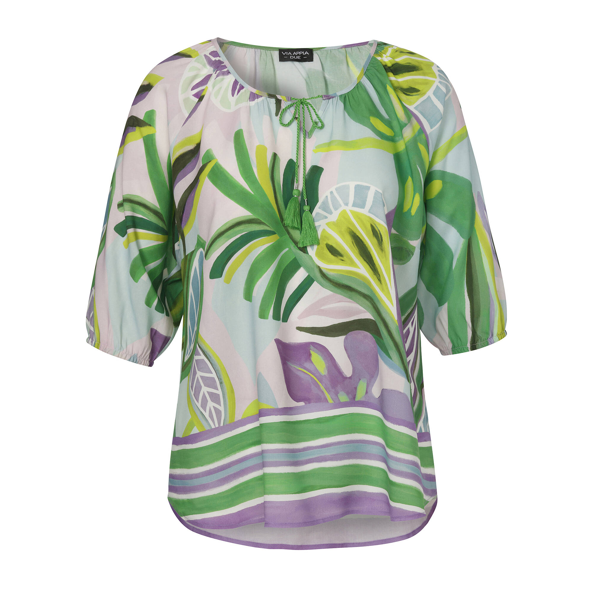 Sommerliche Schlupf-Bluse mit floralem Print