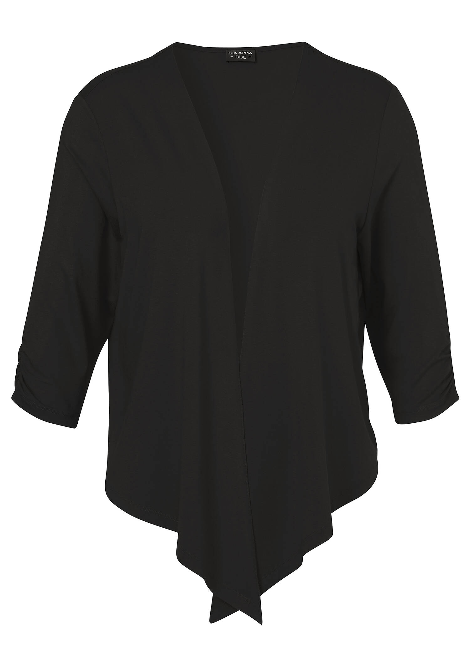 Leichte Jersey Jacke mit Wasserfall-Front / 