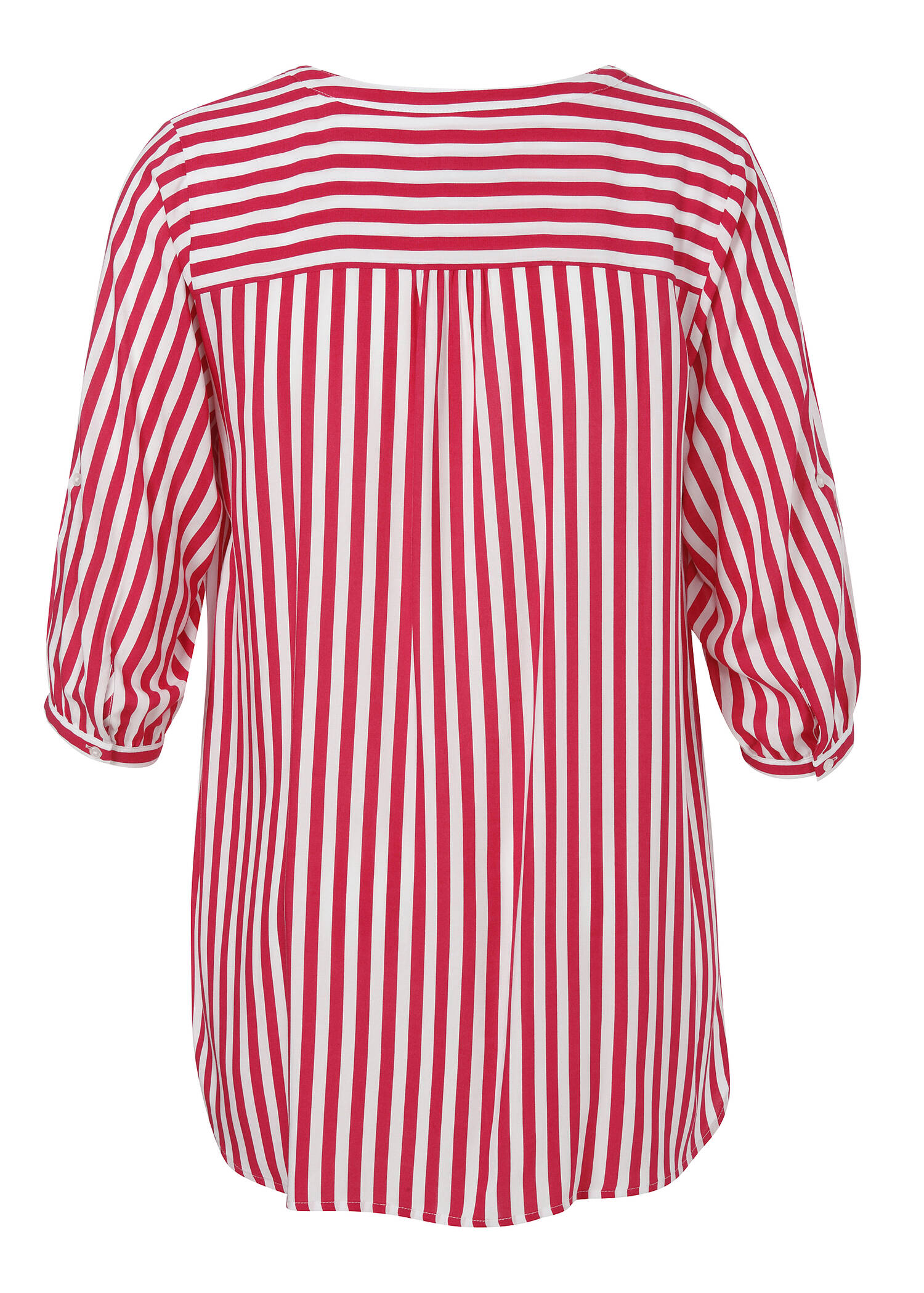 3/4-Arm Bluse mit streckenden Längsstreifen /