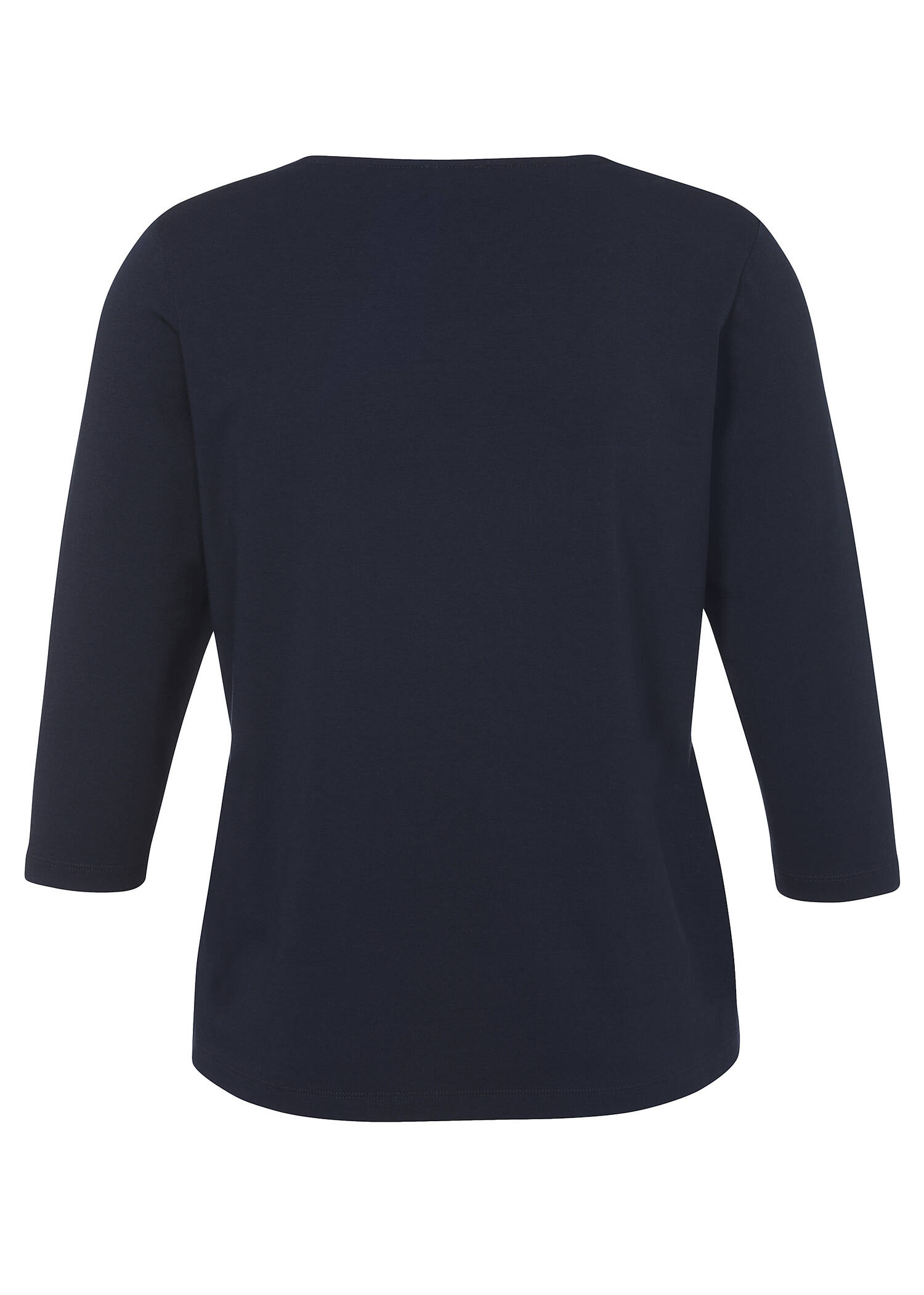 Softes 3/4-Arm-Shirt mit geschmücktem Karree-Ausschnitt / 