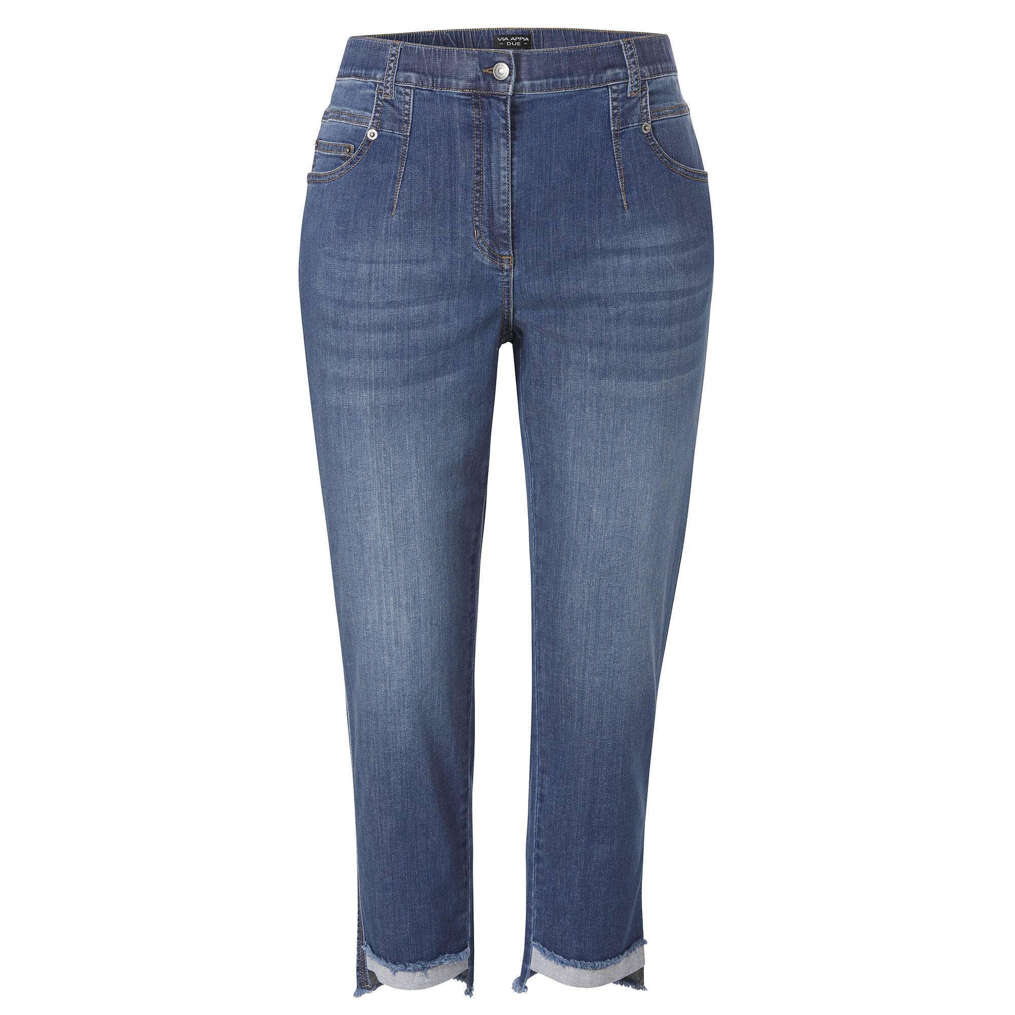 7/8 Denim Jeans mit Power-Stretch in Mittelblau