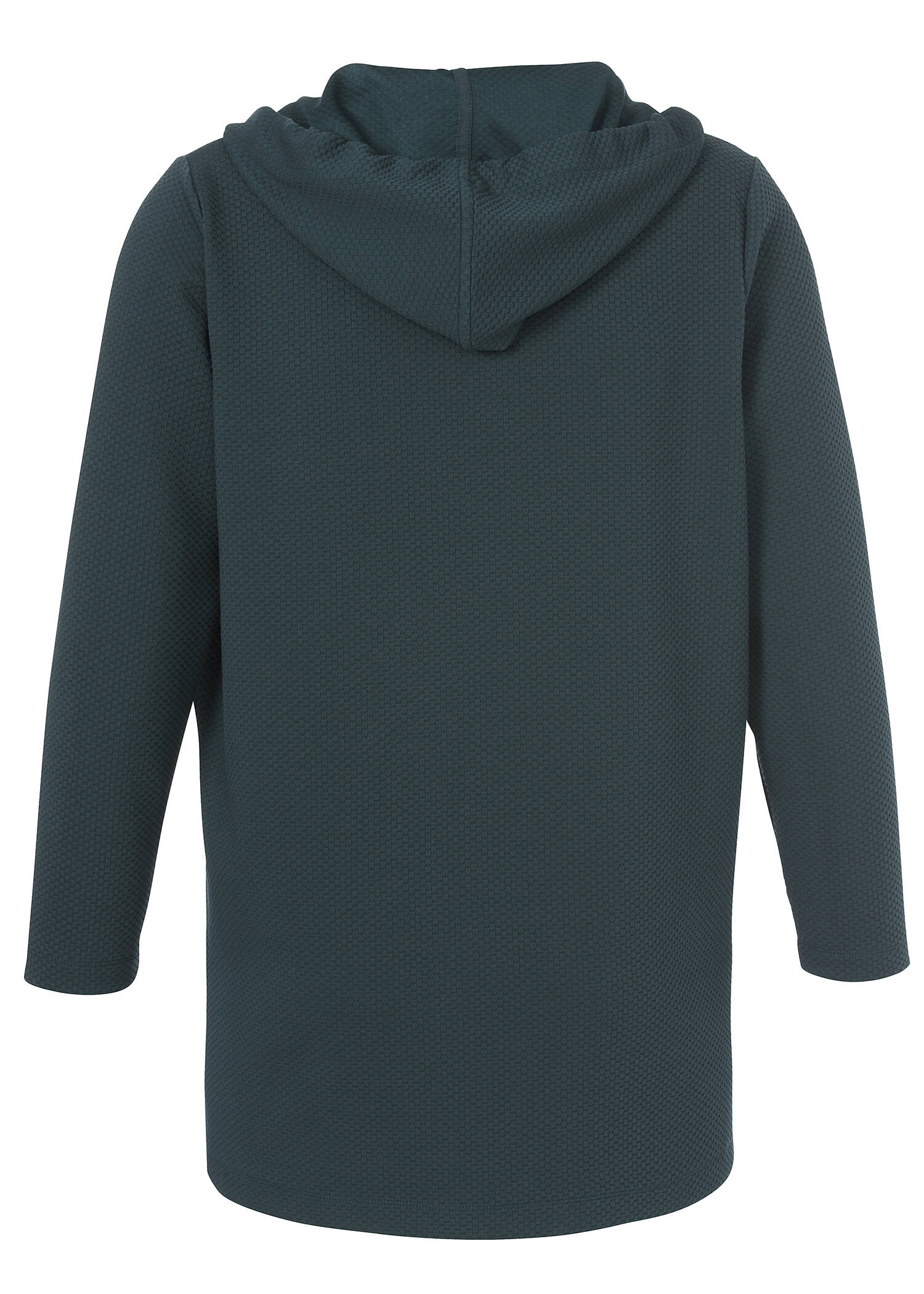 Offene Kapuzen Jacke mit aufgesetzten Taschen / 