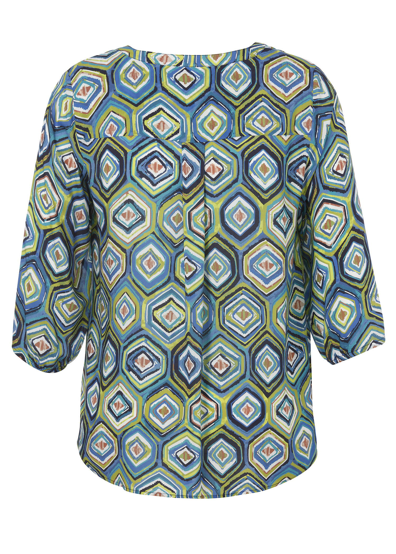 Fließende Viskose Bluse mit Allover-Print / 