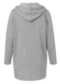 Offene Long-Shirtjacke mit Kapuze / 