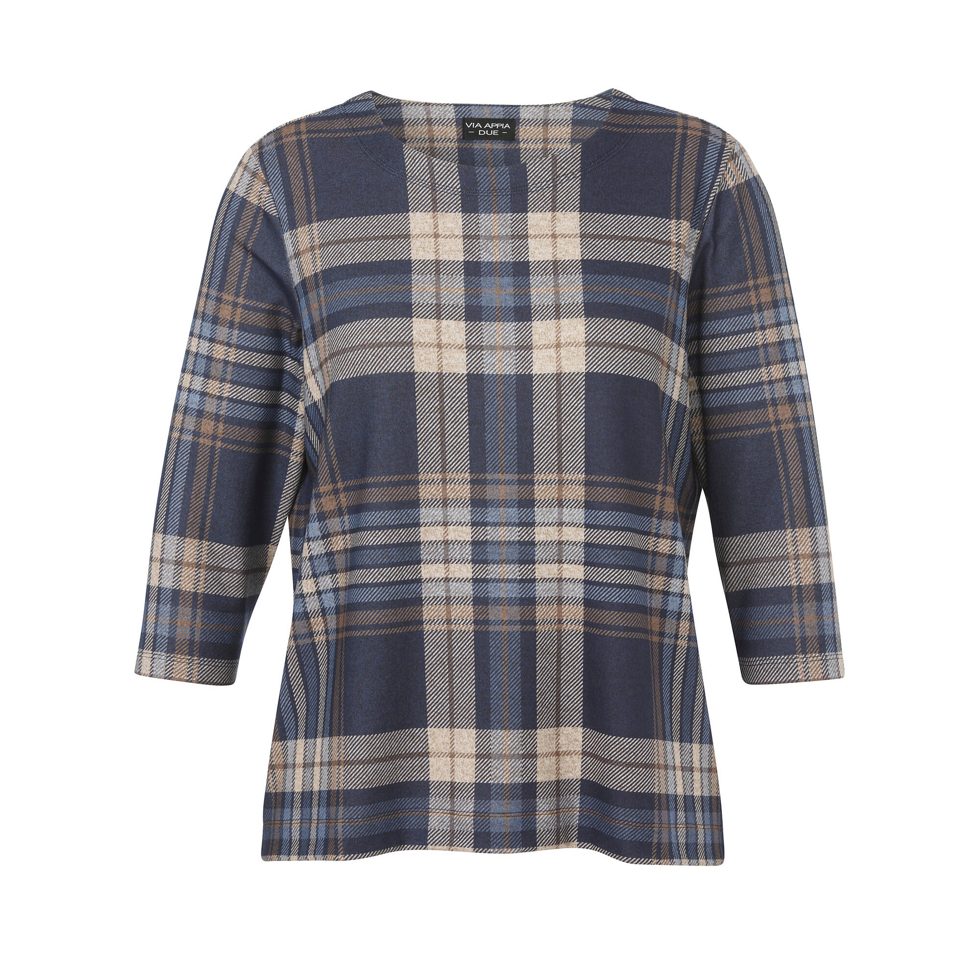 Flauschiges Sweatshirt mit Tartan-Muster