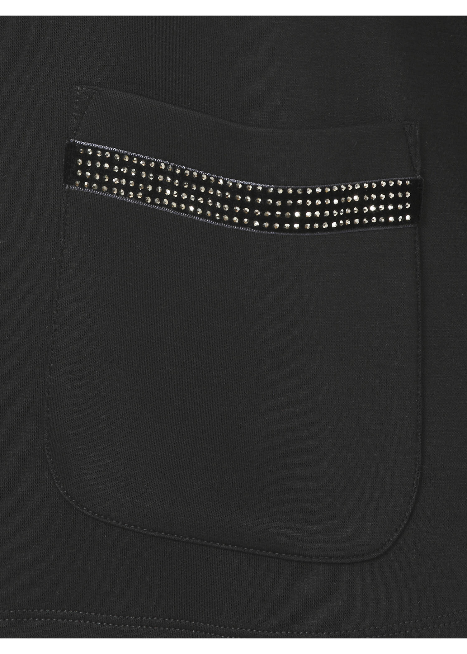 Stehkragen Sweatshirt in Schwarz /